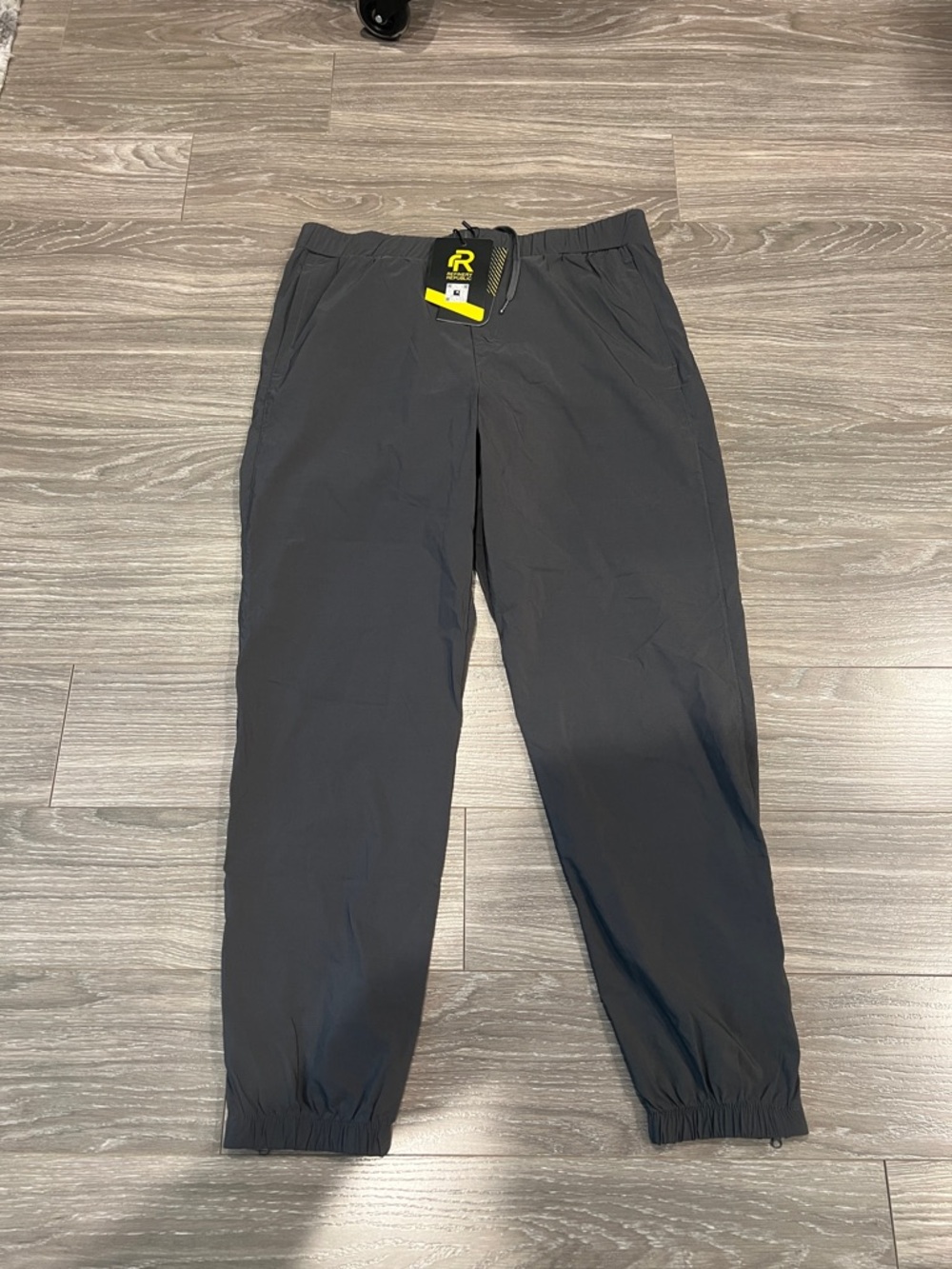 Men's Grey Elastic Cuff Pants - Refinery Republic